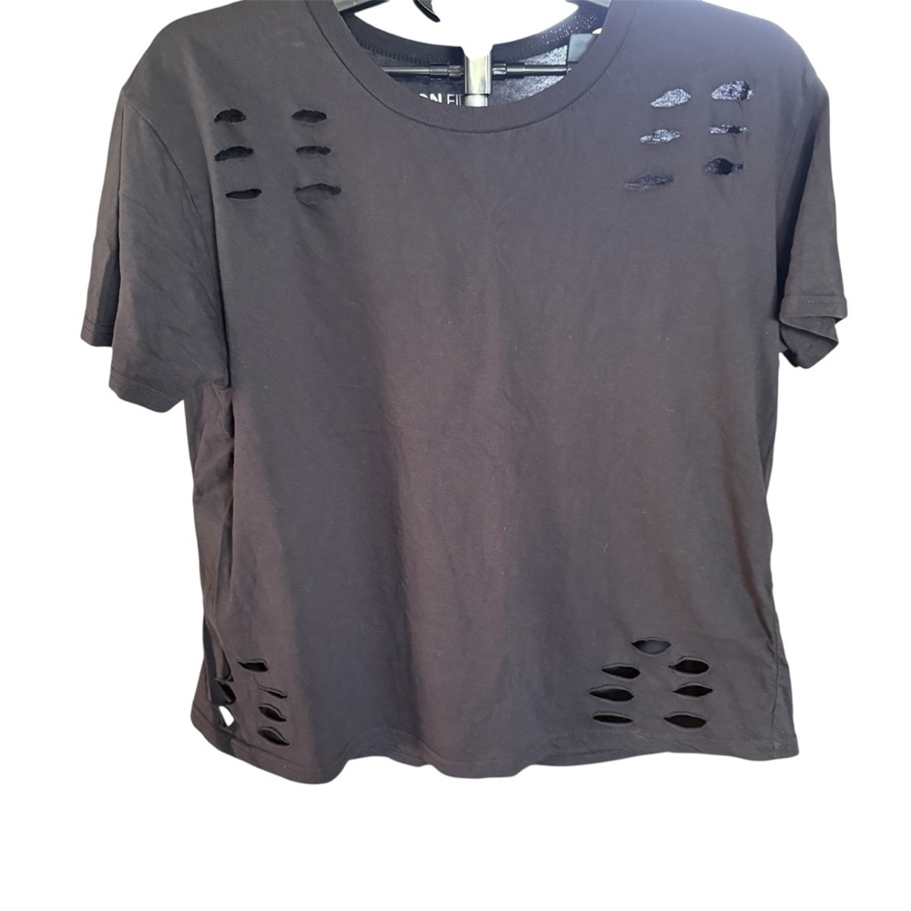 On Fire Black Cotton T-Shirt